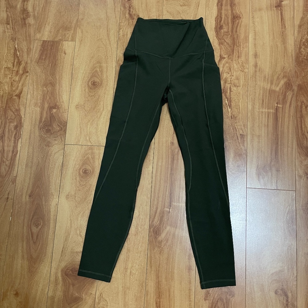 Lululemon Women Align Legging Pants Olive Green Size 2 New Without Tags 25" L